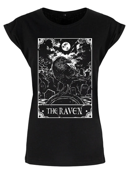 Deadly Tarot - The Raven Ladies Premium Black T-Shirt