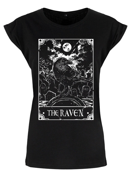 Deadly Tarot - The Raven Ladies Premium Black T-Shirt