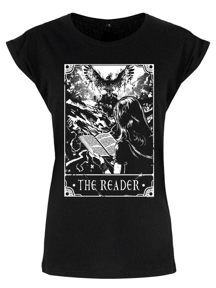 Deadly Tarot - The Reader Ladies Premium Black T-Shirt