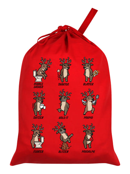 Rudolph's Crew Red Santa Sack
