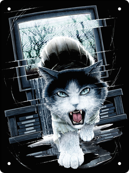 Horror Cats The Purr - Ring Mini Tin Sign