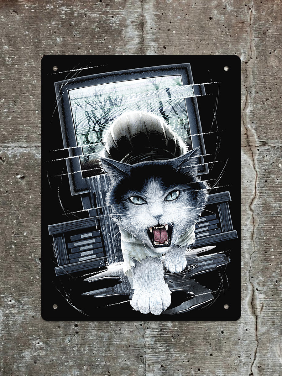 Horror Cats The Purr - Ring Mini Tin Sign