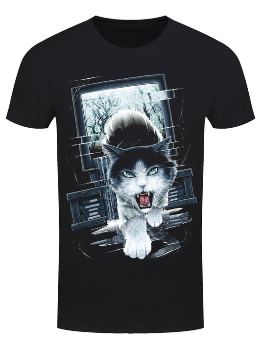 Horror Cats The Purr-Ring Men's Black T-Shirt