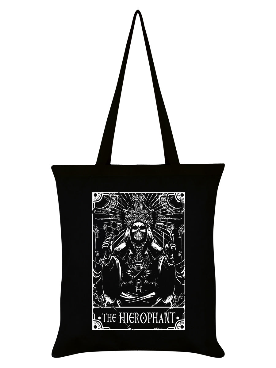 Deadly Tarot - The Hierophant Black Tote Bag