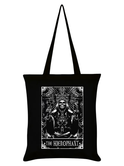 Deadly Tarot - The Hierophant Black Tote Bag