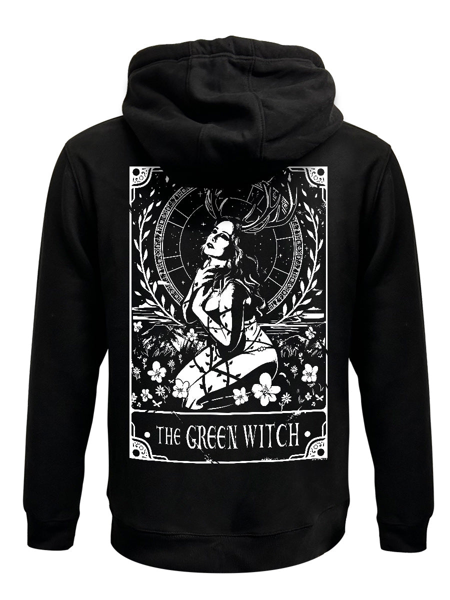 Deadly Tarot - The Green Witch Black Zipped Hoodie
