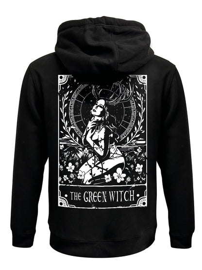 Deadly Tarot - The Green Witch Black Zipped Hoodie