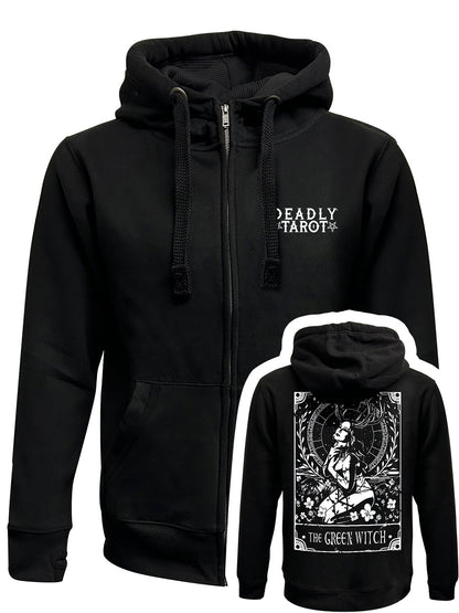 Deadly Tarot - The Green Witch Black Zipped Hoodie