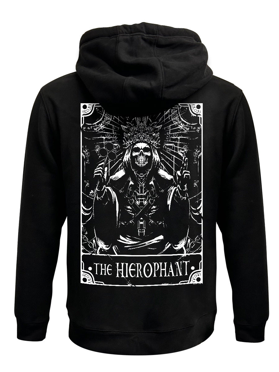 Deadly Tarot - The Hierophant Black Zipped Hoodie