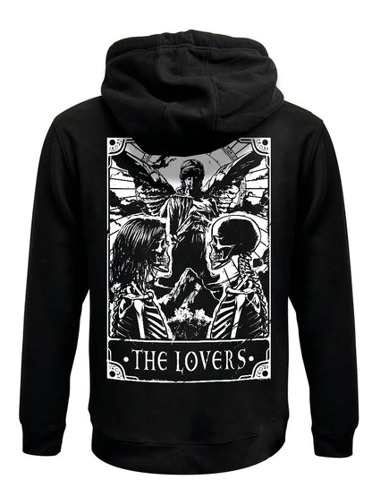 Deadly Tarot - The Lovers Black Zipped Hoodie