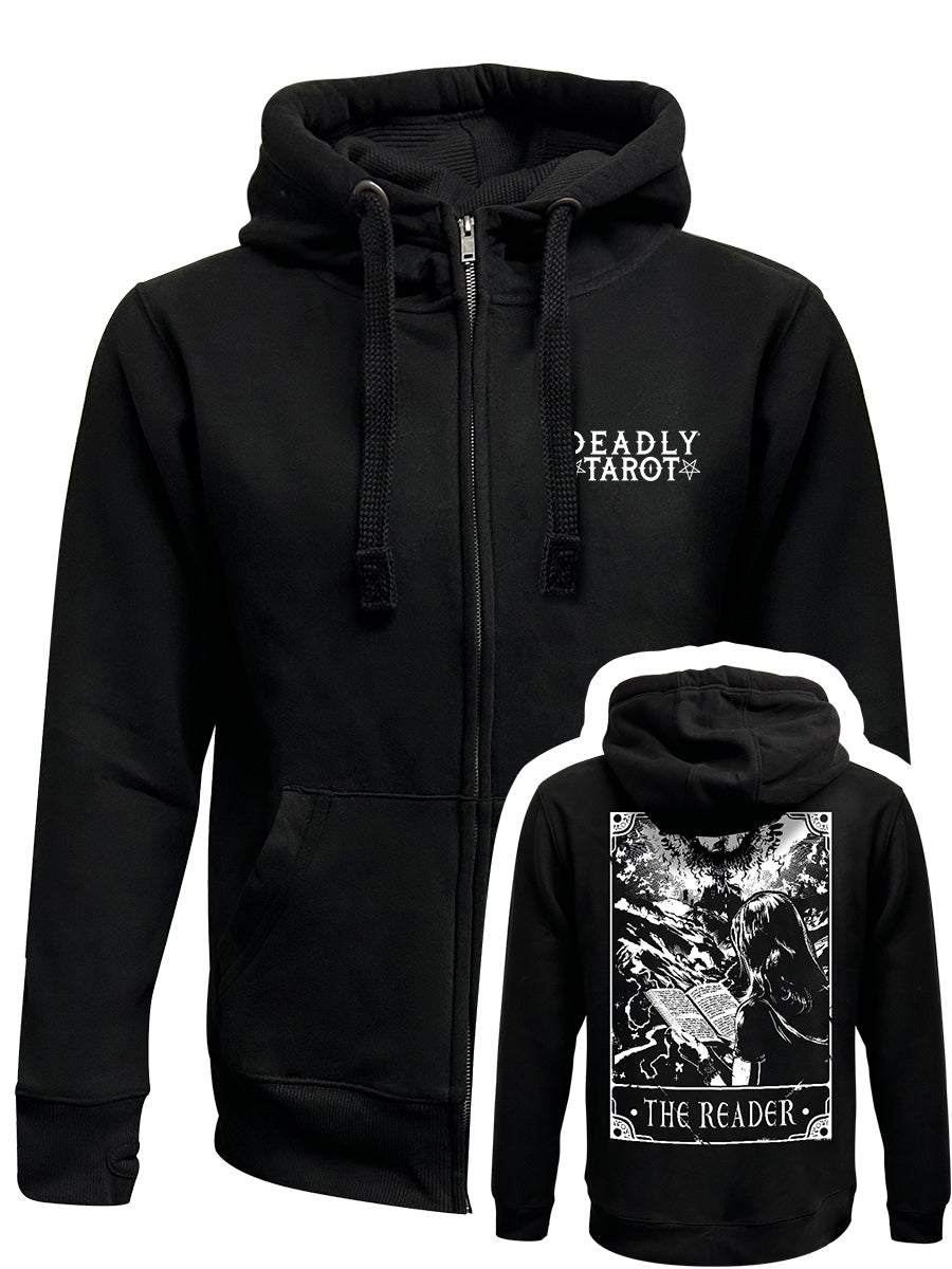 Deadly Tarot - The Reader Black Zipped Hoodie