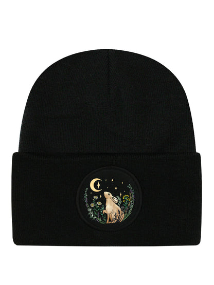 Moon Gaze Black Beanie