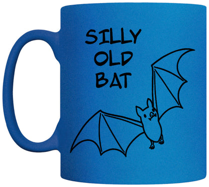 Silly Old Bat Blue Neon Mug