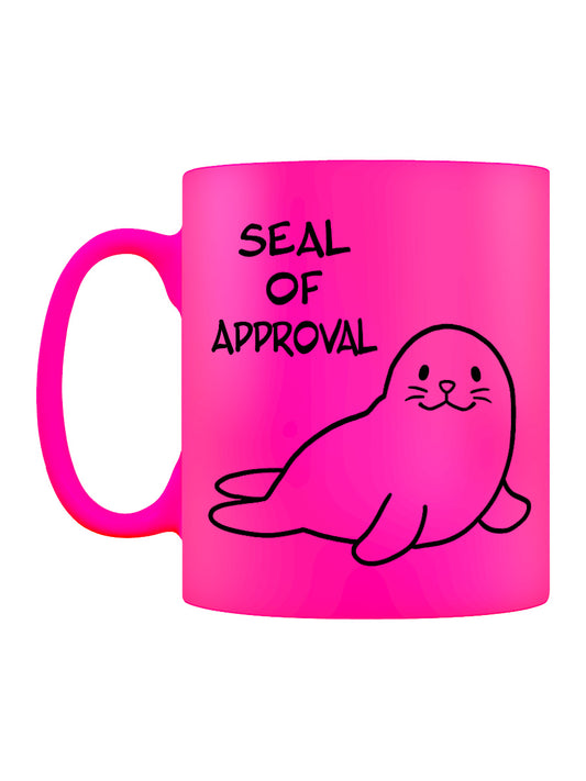 Seal Of Approval Pink Neon Mug