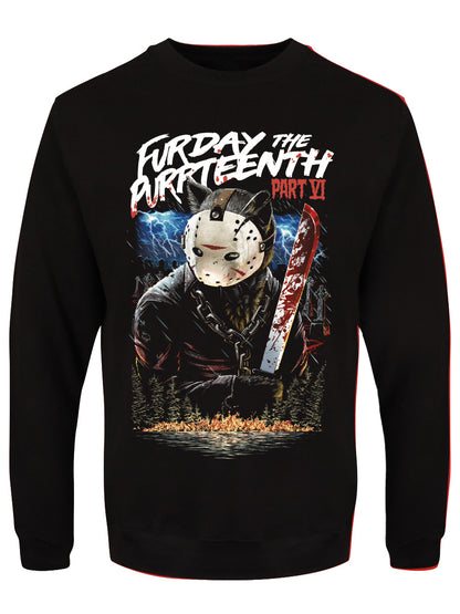 Horror Cats Furday The Purrteenth Part VI Men's Black Sweatshirt