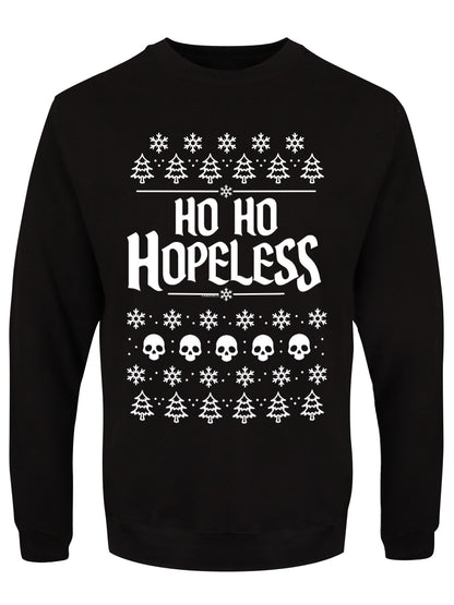 Ho Ho Hopeless Men's Black Christmas Jumper