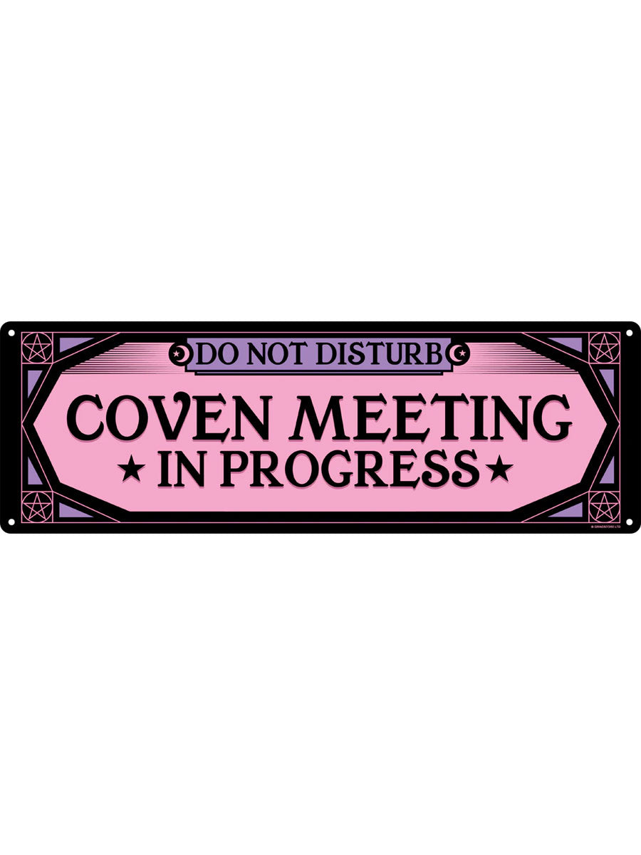Coven Meeting In Progress Slim Tin Sign