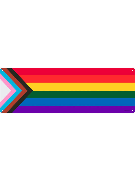 Progress Pride Slim Tin Sign