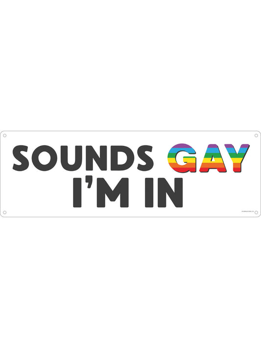 Sounds Gay I'm In Slim Tin Sign