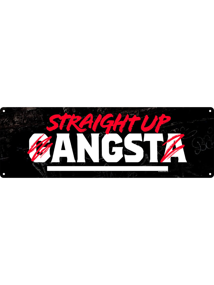 Straight Up Angst Slim Tin Sign