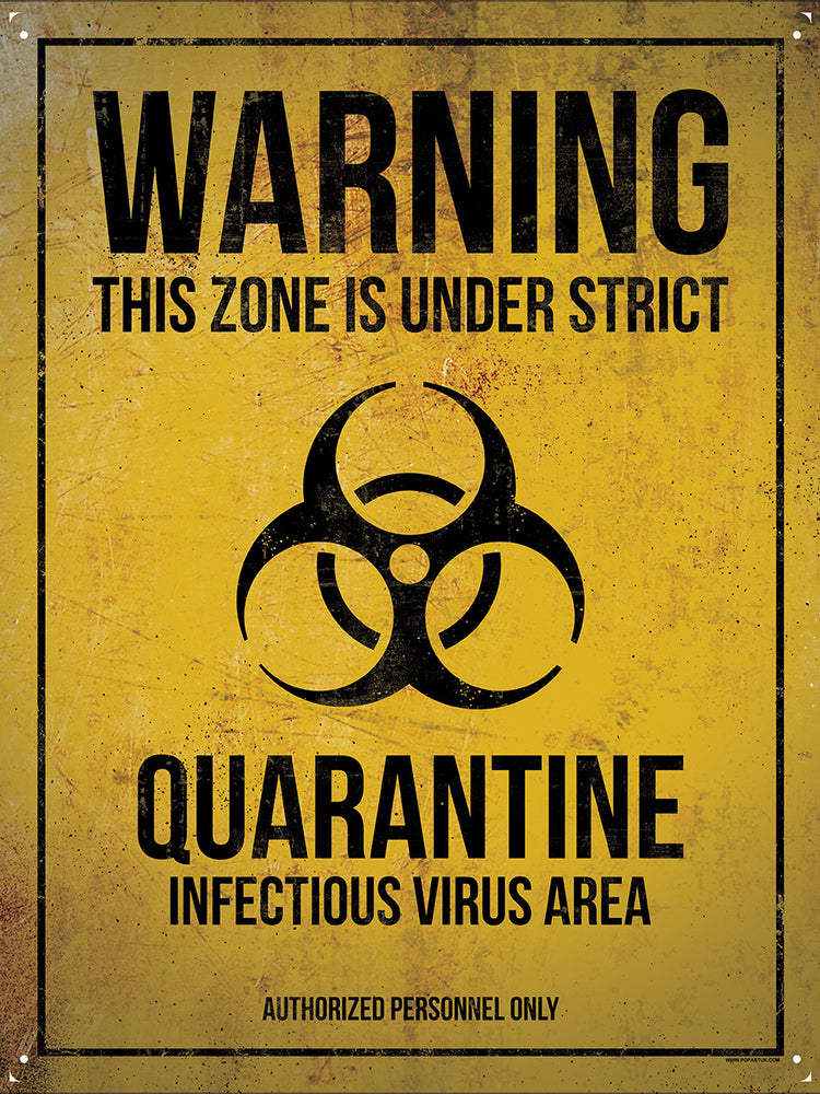Infectious Virus Area Tin Sign