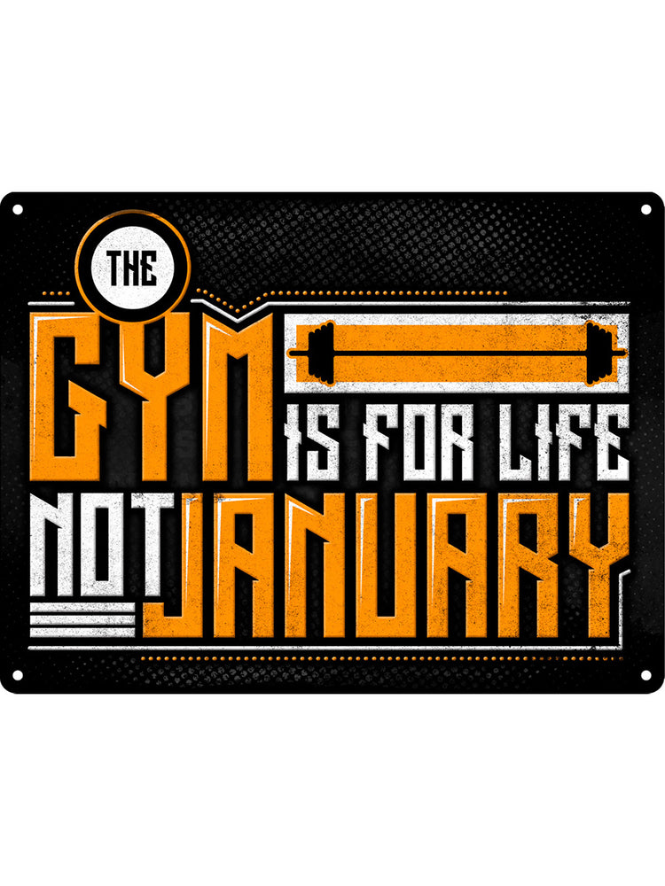The Gym Is For Life Mini Tin Sign