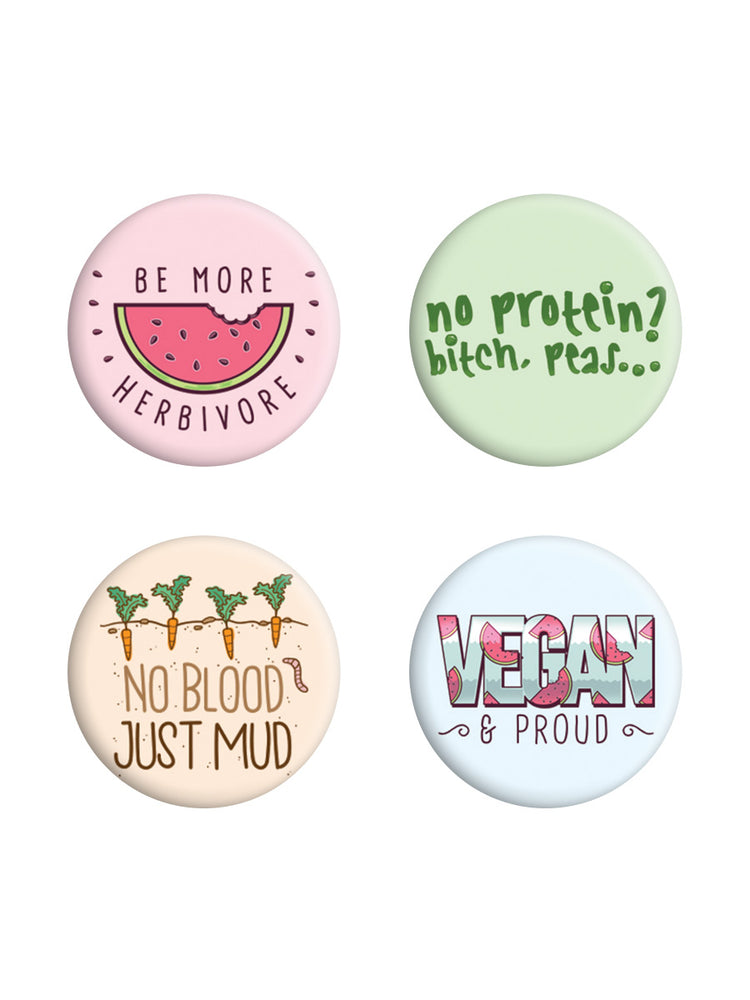 Vegan & Proud Badge Pack