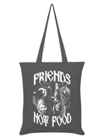 Friends Not Food Graphite Grey Tote Bag