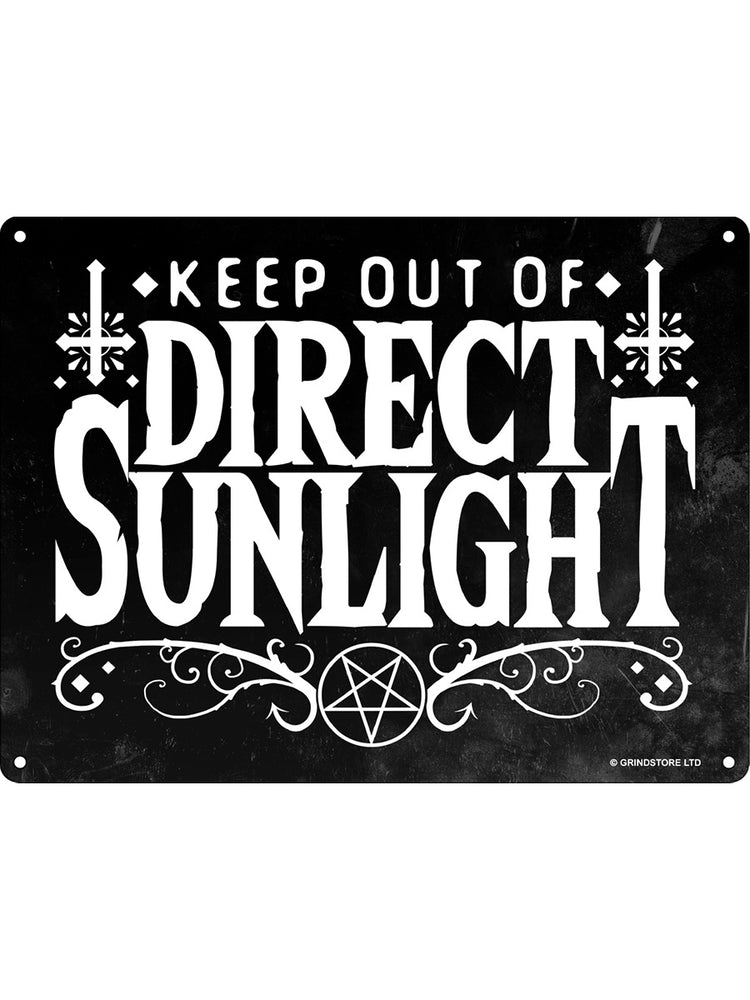 Keep Out Of Direct Sunlight Mini Tin Sign