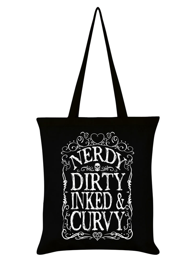 Nerdy Dirty Inked & Curvy Black Tote Bag