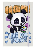 Handa Panda Live For Today A5 Hard Cover Cream Notebook