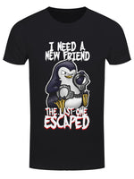 Psycho Penguin New Friend Men's Premium Black T-Shirt