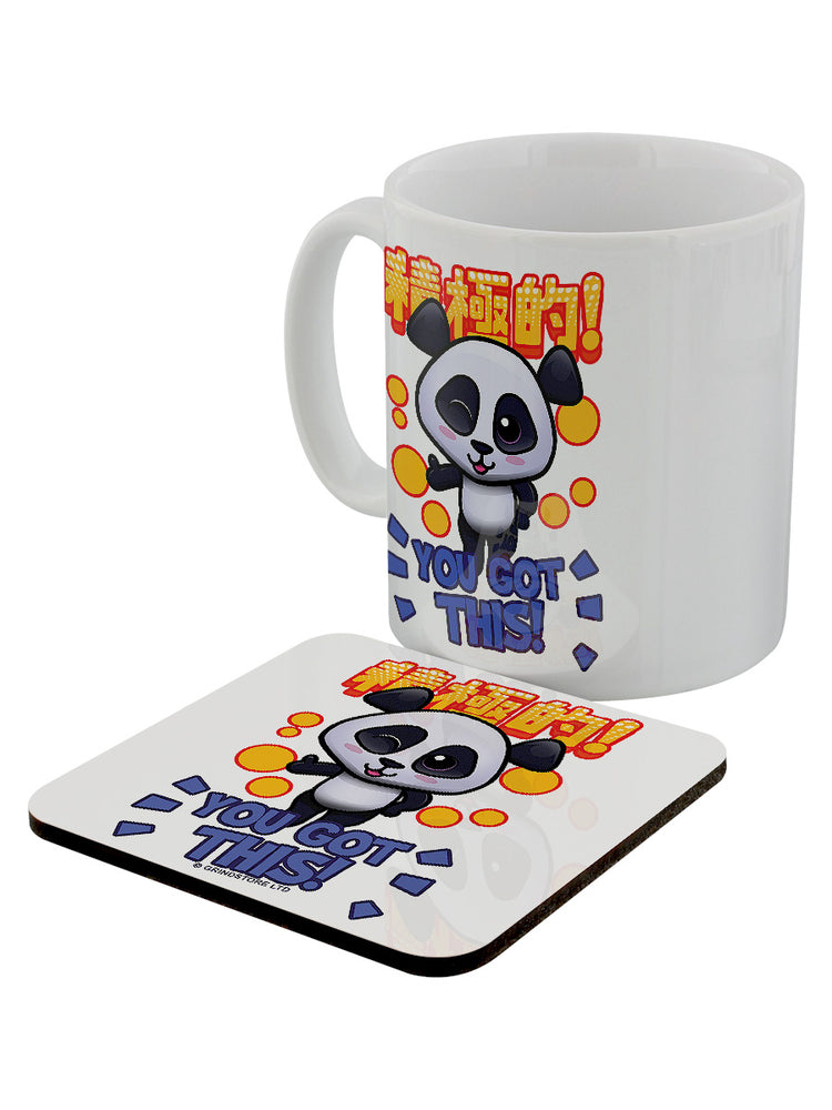 Handa Panda You Got This! Mug & Coaster Set