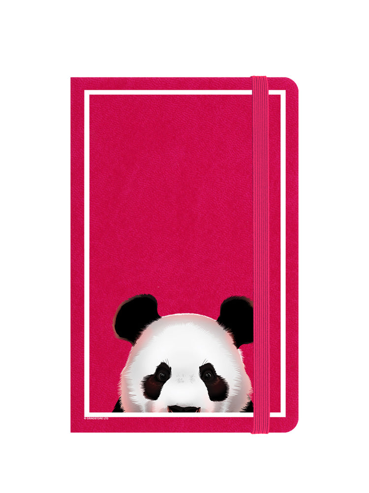 Inquisitive Creatures Panda A6 Pink Notebook