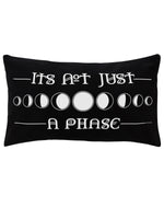 It's Not Just A Phase Black Rectangular Cushion