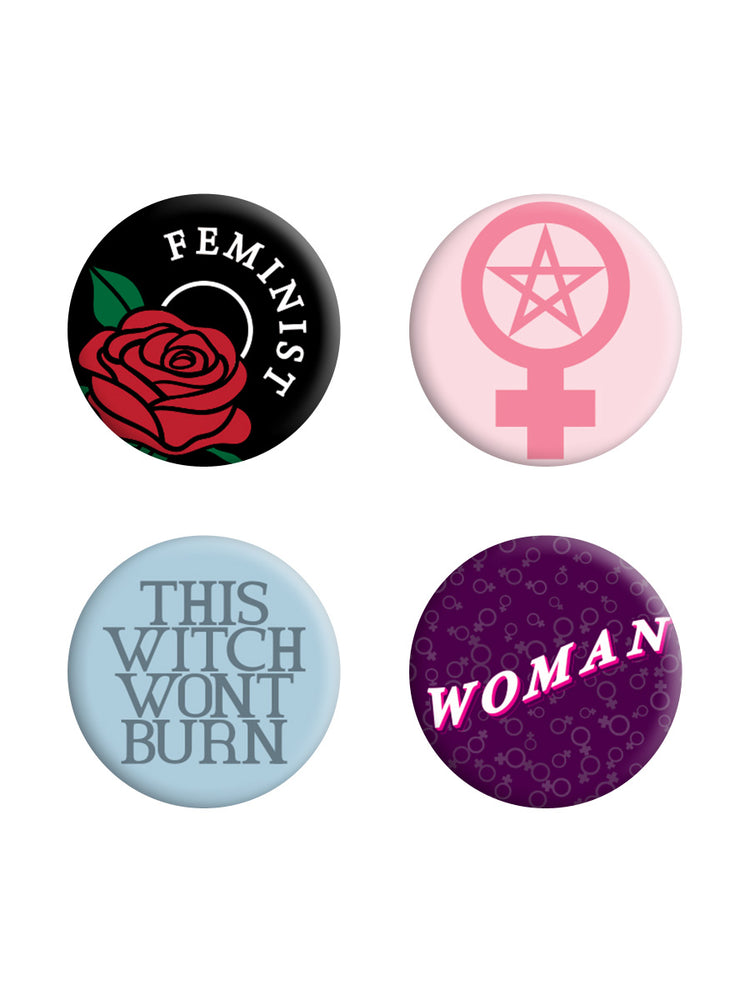 This Witch Won't Burn Feminist Badge Pack