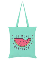 Be More Herbivore Mint Green Tote Bag
