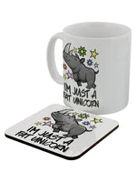 I'm Just A Fat Unicorn Mug & Coaster Set