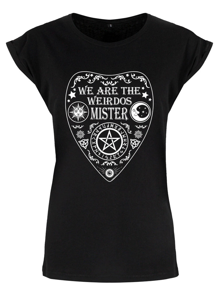 We Are The Weirdos Mister Ouija Ladies Premium Black T-Shirt