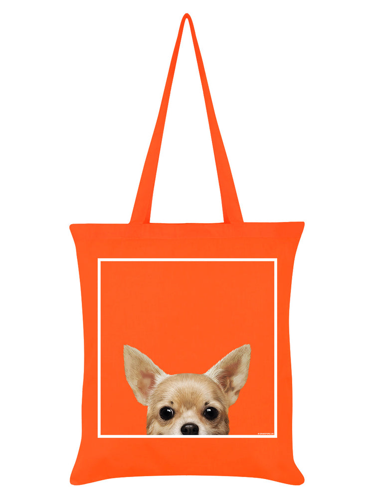 Inquisitive Creatures Chihuahua Orange Tote Bag