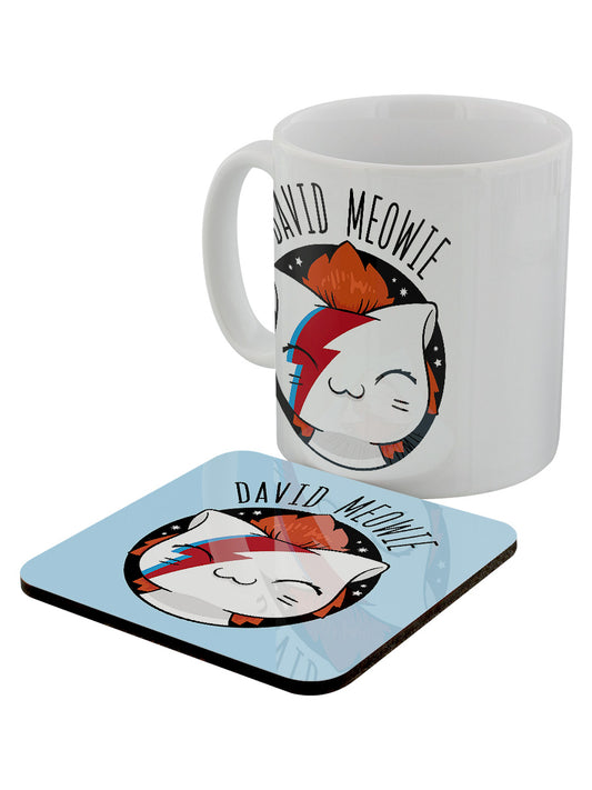 VIPets David Meowie Mug & Coaster Set