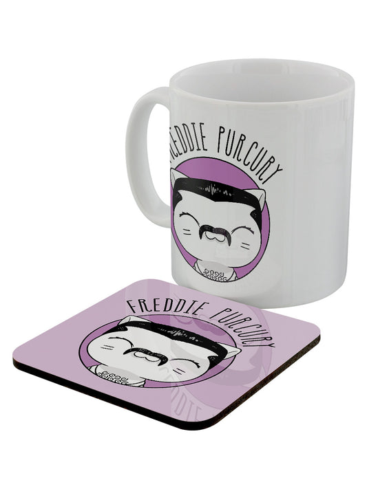 VIPets Freddie Purcury Mug & Coaster Set