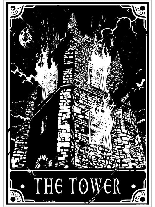 Deadly Tarot - The Tower Mini Poster