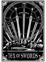 Deadly Tarot - Ten Of Swords Mini Poster