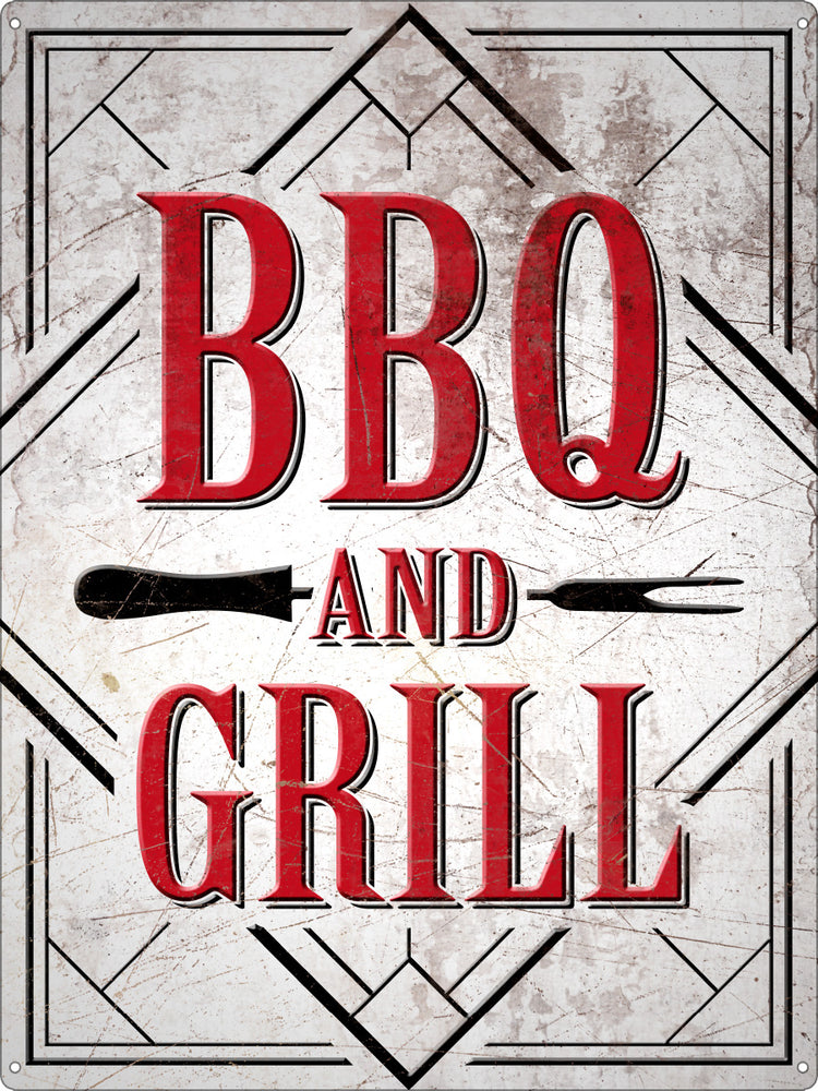 BBQ And Grill Tin Sign