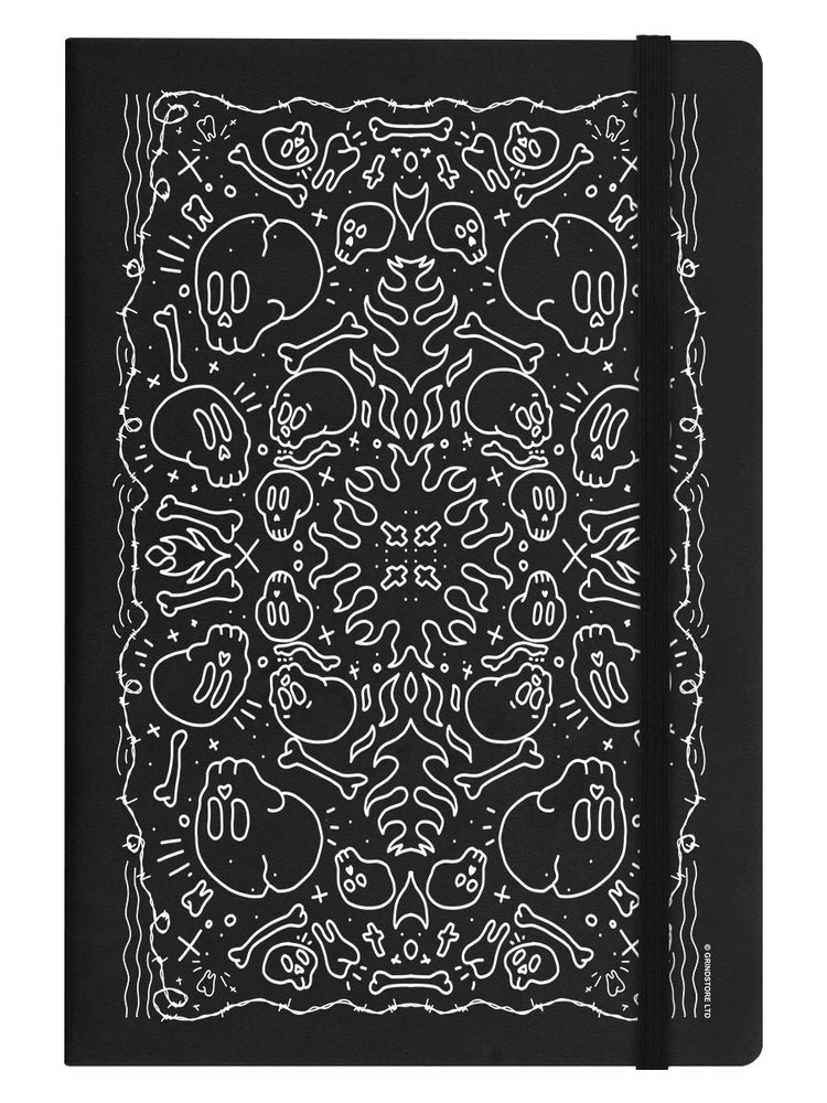 Skull N Bones Black A5 Hard Cover Notebook