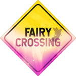 Fairy Crossing Square Tin Sign