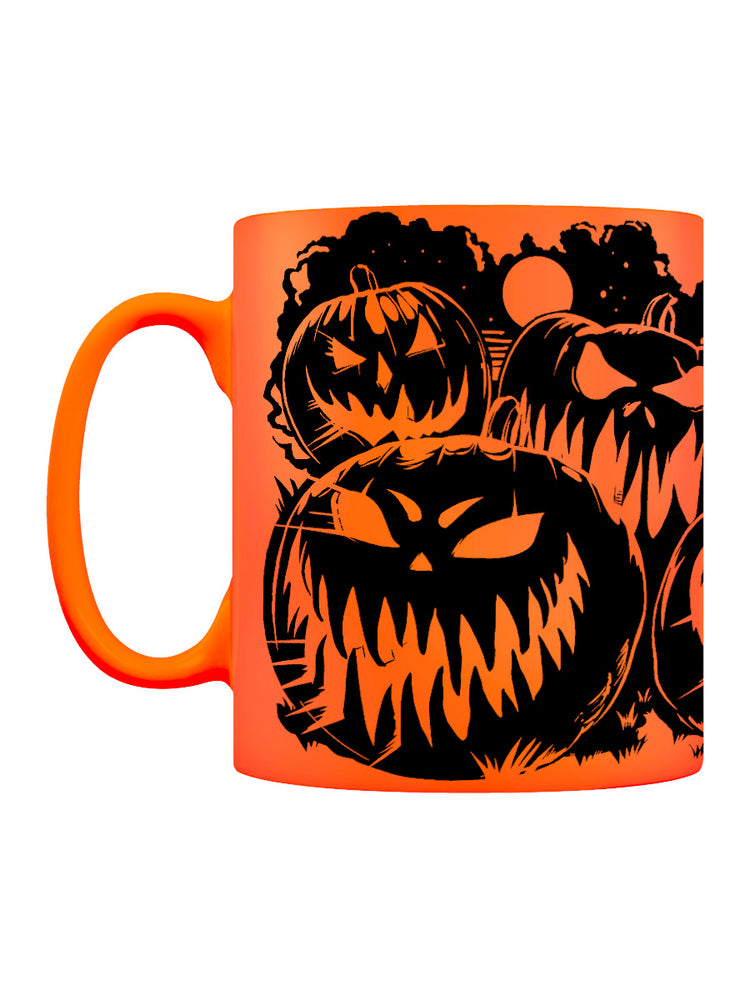 Evil Pumpkins Orange Neon Halloween Mug