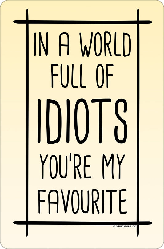 Small Tin Sign Front