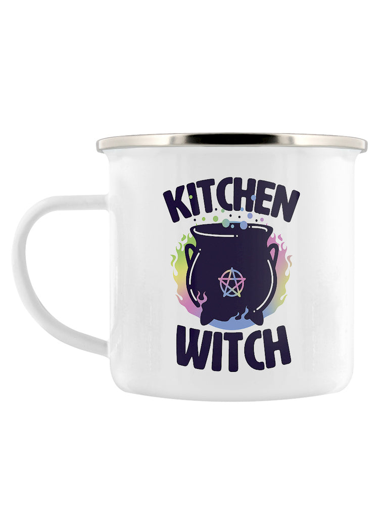Kitchen Witch Pastel Goth Enamel Mug